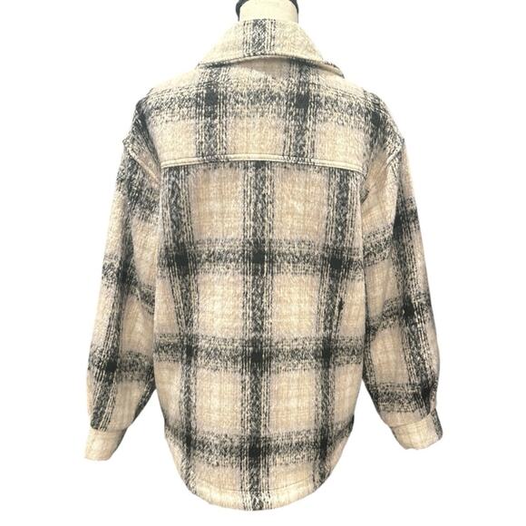 Ambiance Outerwear Cozy Plaid Shacket Jacket Small - Picture 3 of 5